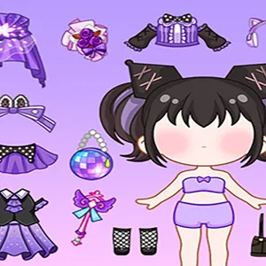 Explora un vasto guardarropa de hermosos vestidos, accesorios brillantes y peinados elegantes para diseñar a tu princesa perfecta. Libera a tu estilista…
