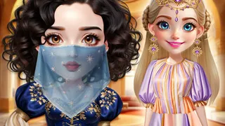 Explora dos mundos de moda: elegancia oriental antigua y chic urbano moderno. Crea atuendos impresionantes y decide qué estilo reina en este juego de cambio de…