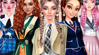 Explora uniformes escolares de todo el mundo en este creativo juego de moda. Gira la rueda para desbloquear nuevos estilos, mezcla y combina atuendos y…