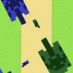 Participa en combate retro de 8 bits. Controla tu tanque, destruye fuerzas enemigas y apunta a la puntuación más alta en este shooter arcade lleno de acción.